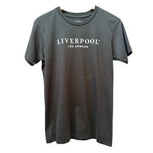 NWOT Liverpool Los Angeles Womens Black Short Sleeve T Shirt Size XS Graphic Tee